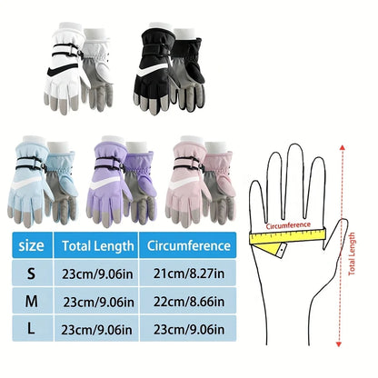 Gants de Ski d'hiver pour enfants, robustes, chauds, coupe-vent, pour Sports de plein air, garçons et filles, pour 3-14 ans