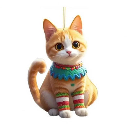 Acrylic Cat Charm for Car Realistic Cat Pendant Car Ornament Hanging Decor for Car Lovers Acrylic Charm Party Festival Gift