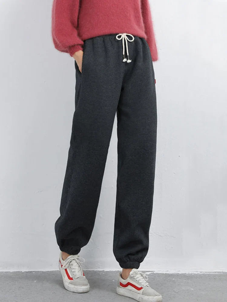 FjWarm Smile Optics Leggings pour femmes, pantalons longs épais, mode décontractée, monochrome, hiver, grande taille