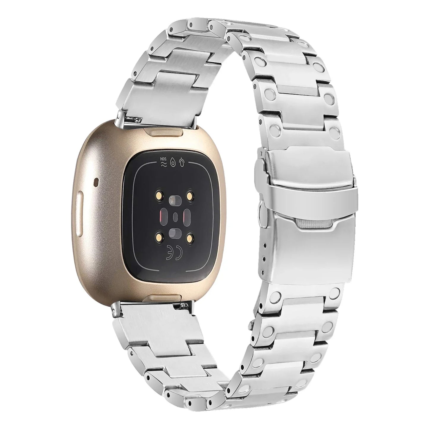 Stainless Steel Strap For Fitbit Versa 4 Sense 2 Watch Metal Wristband Loop For Fitbit Versa 3 Sense Replacement Bracelet Band