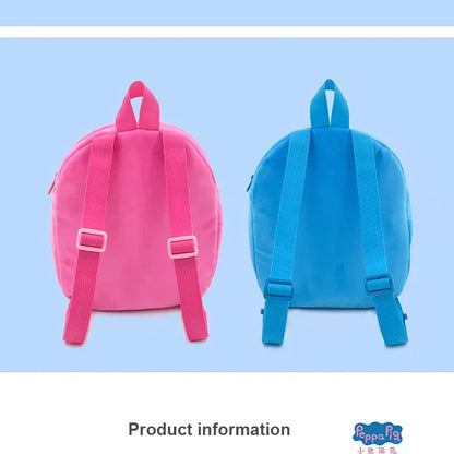Peppa Pig Crossbody Bag Stereoscopic Doll Backpack Anime Knapsack Plush Coin Purse Toys George Round Pocketbook Children's Gifts