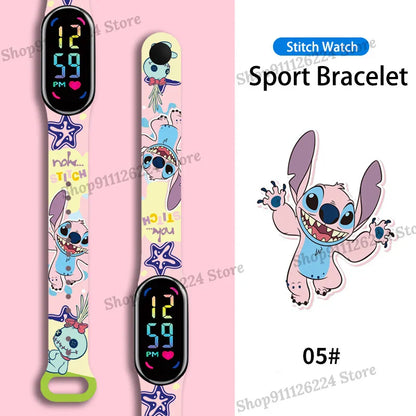 Montres Stitch pour enfants, filles, étanche, sport, écran tactile, pour femmes, horloge numérique étanche, bracelet, cadeaux exquis