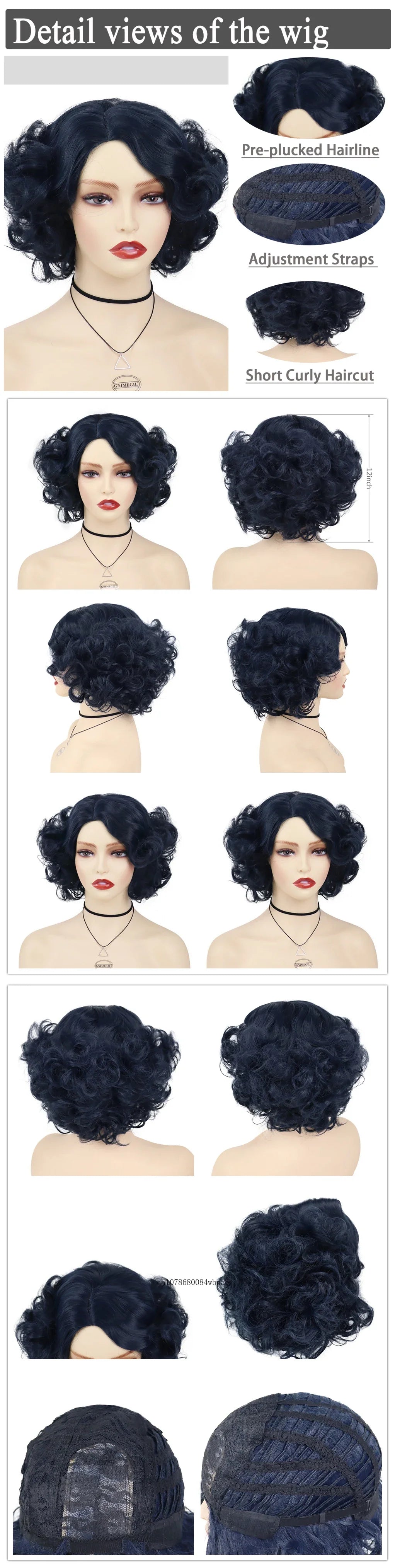 Synthetic Hair Pink Short Curly Wig for Women Big Wavy 80s Cosplay Wigs Halloween Costume Harajuku Anime Wig Natural Looking