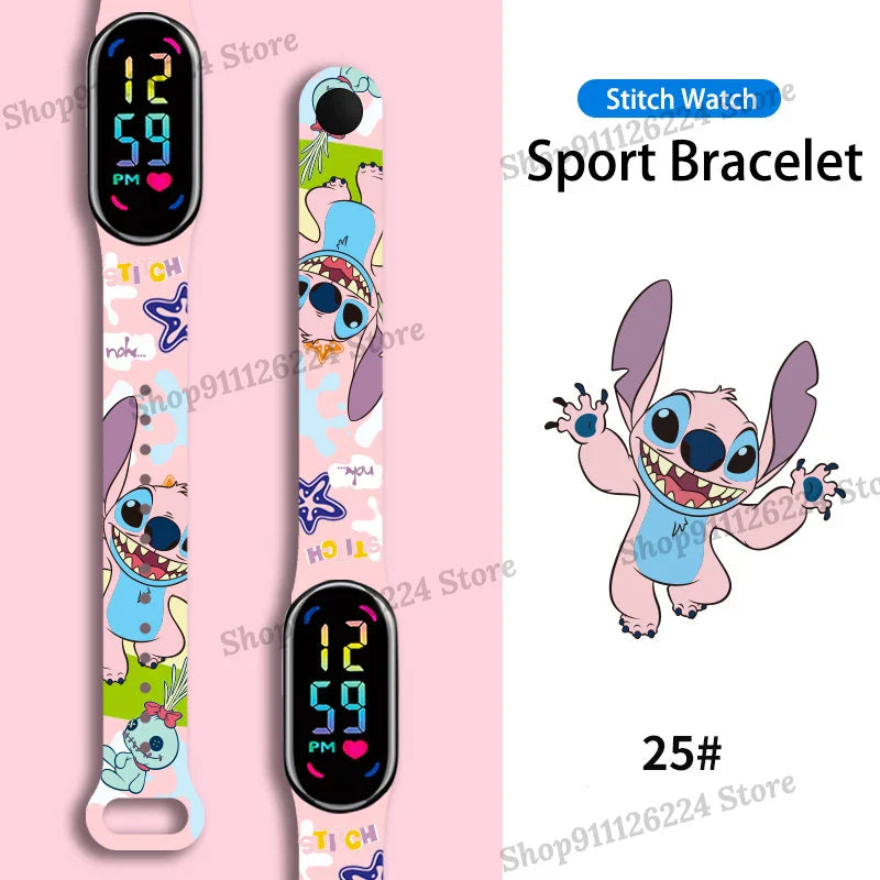 Montres Stitch pour enfants, filles, étanche, sport, écran tactile, pour femmes, horloge numérique étanche, bracelet, cadeaux exquis