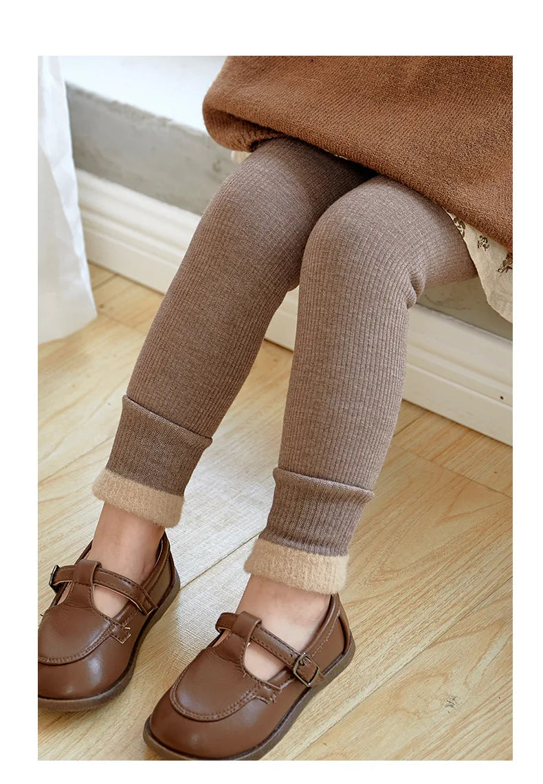 Leggings d'hiver pour enfants, pantalon avec sourire extra, pour filles