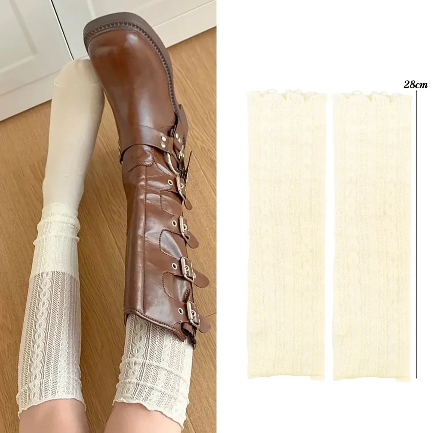 Lace Ballet Style Leggings, Mesh Leg Warmers for Women and Girls, Kawaii Lolita Socks, Boot Cuffs, Thin Summer Socks, Knitted Sleeve Cover