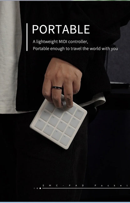 Contrôleur MIDI sans fil Portable M-VAVE SMC-PAD, 16 tampons, Percussion appropriée, DJ, arrangeur de musique, contrôleur de clavier