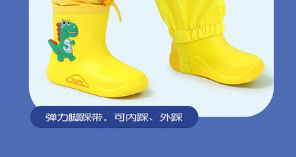 Waterproof Girls Boys Pants Toddler Kids Rain Pants Windproof Mud Trousers Kids Cartoon Dinosaur Unicorn Children Rain Pants