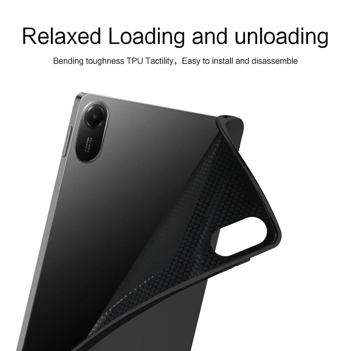 HUWEI Case For Xiaomi Redmi Pad 2 2025 Flip Stand Cover for Redmi Pad 2 Pad2 Case Red Mi Pad 2 11 inch Tablet Case TPU Shell