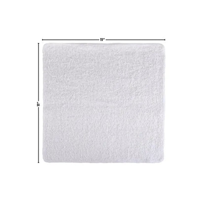 18-Pack Cotton Washcloth Bundle White Quick Dry Absorbent Gentle Face Body Towel Set Gym Travel Guest Bathroom Use Great Value