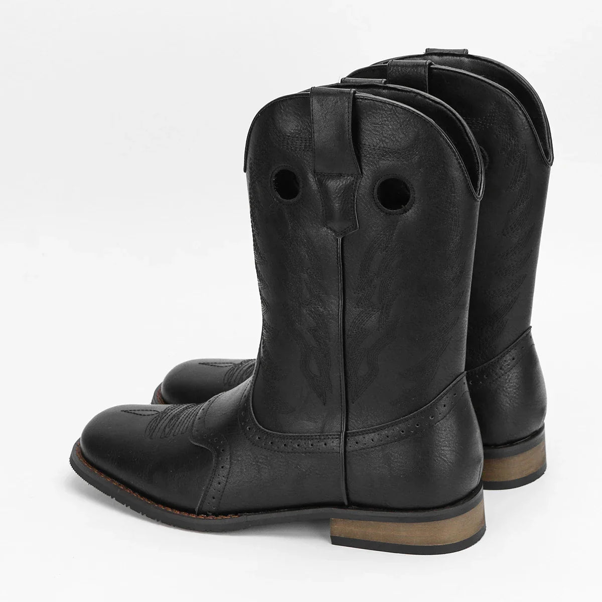 Bottes western rétro brodées pour homme