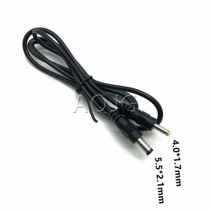 DC Power 5.5 x 2.1mm Male to 5.5*2.5mm 3.5*1.35mm 4.0*1.7mm Male Plug Cable 1M All copper 18AWG  10A Monitoring power cable