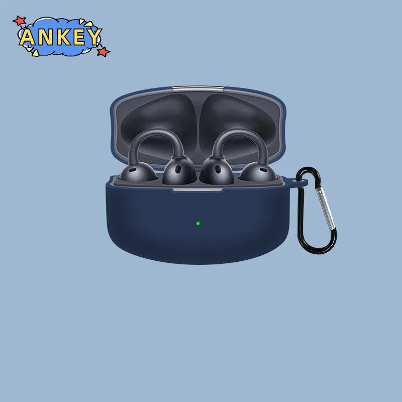 For OPPO Enco Clip Earphone Silicone Case Earbuds Waterproof Shockproof Soft Protective Headphone Cover Headset Skin with Hook