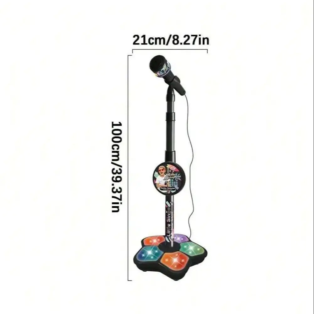Studio-Level Wireless Karaoke Microphone for Kids - 108 RGB LED Voice-Activated Mic with 200+ Sound Effects & APP Contr