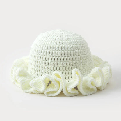 Chapeau seau à volants en Crochet coloré, chaud et extensible, en tricot, pour célébration du nouvel an, mode femme, bonnet fait à la main, outil tentacule