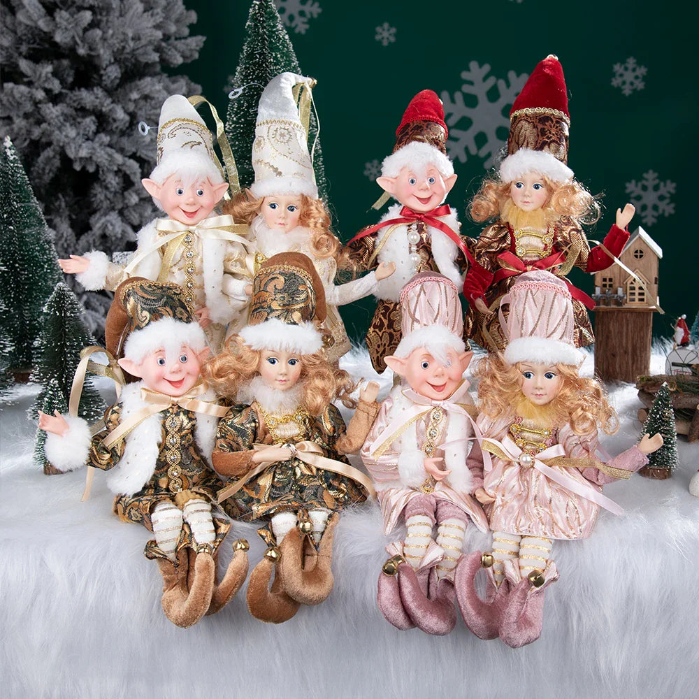 1 Pair Christmas Tree Decorations Cute Angel Doll Girl Pendant Navidad 2024 New Year Christmas Tree Ornaments Xmas Gift For Kids