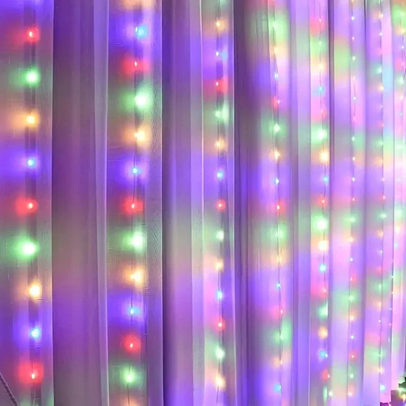 Rideau Lumineux LED USB avec Télécommande, Guirxiété Lumineuse, 8 Modes, 3 m, 6m, Vacances, Mariage, Dégradé, Chambre, Salon, Décor