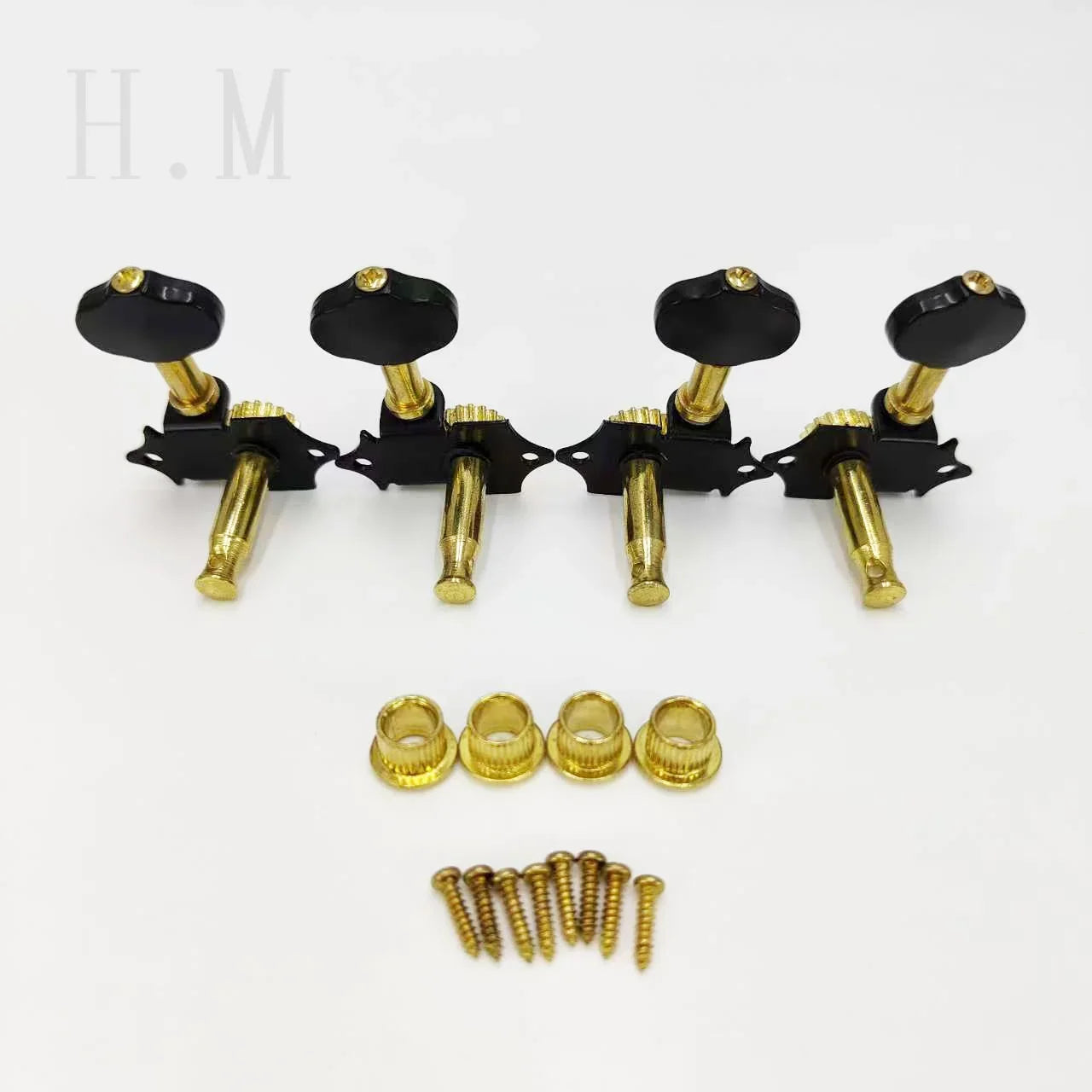 Chevilles de réglage pour ukulélé 2R2L, trou à queue courte, chevilles de réglage ouvertes pour ukulélé, enrouleur Quasi, petits accessoires pour ukulélé à 4 cordes