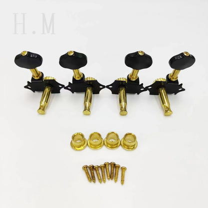 Chevilles de réglage pour ukulélé 2R2L, trou à queue courte, chevilles de réglage ouvertes pour ukulélé, enrouleur Quasi, petits accessoires pour ukulélé à 4 cordes