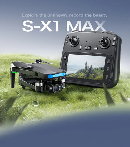 S-X1 MAX Drone GPS 4K professionnel HD EIS Caméras 3 axes Cardan aérien sans balais Écran 4.5" 5G WIFI FPV Drones RC Quadricoptère