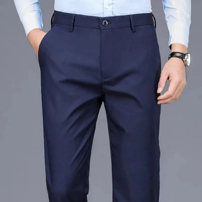 TRAF Autumn And Winter Thick Men's Fashion Comfortable Casual Long Pants Four-Sided Elastic Pants Loose Straight Leg Suit Pants