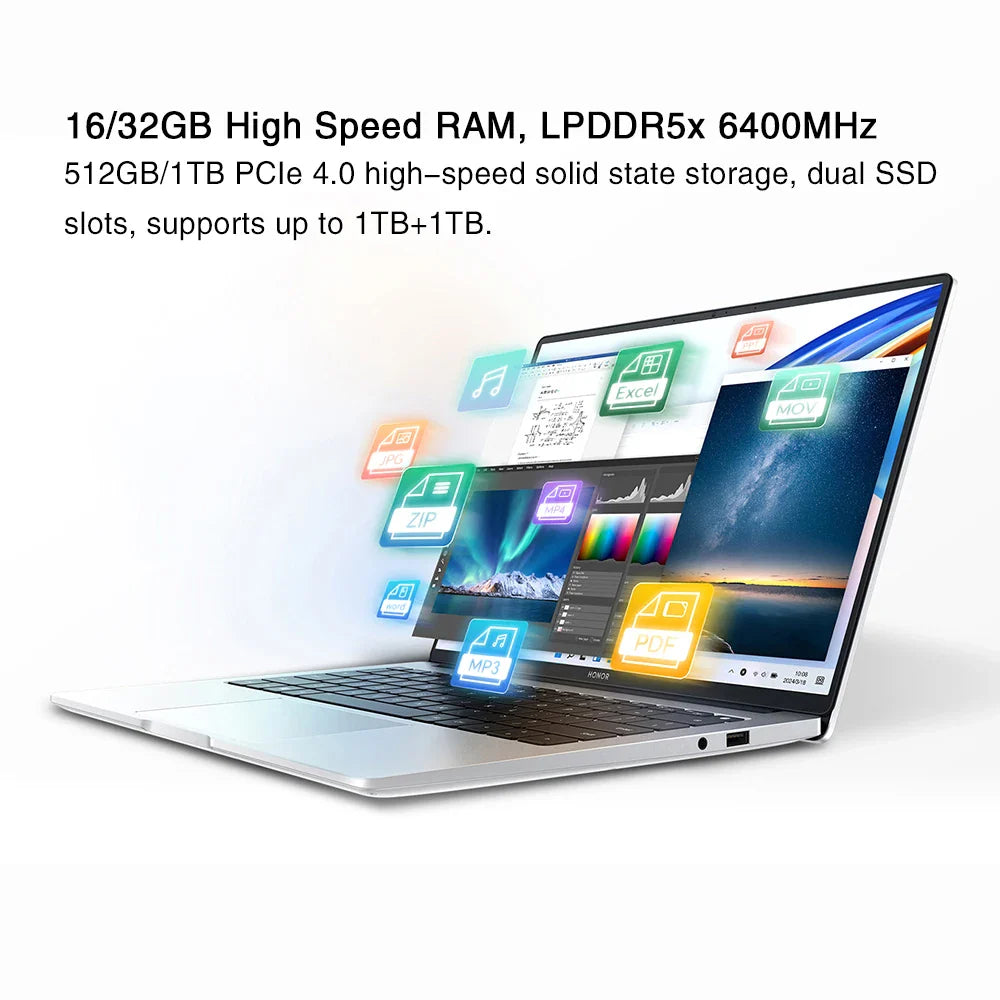 HONOR MagicBook X16 Plus 2024 Laptop AMD Ryzen R7 8845HS 16GB 32GB 1TB 16"Inch 2.5K 120Hz Notebook Ultrabook Computer PC BRI-721