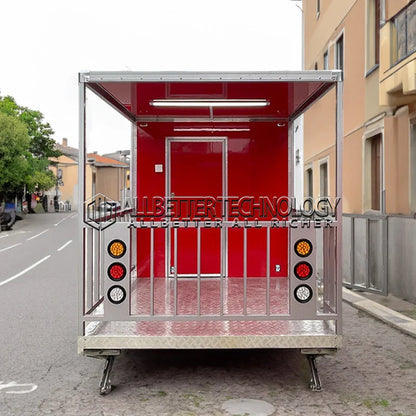 Allbetter Fully Equipment Mobile Food Truck Fast Bbq Pizza Food Trucks Concession Food Trailer with Extension for Small Business