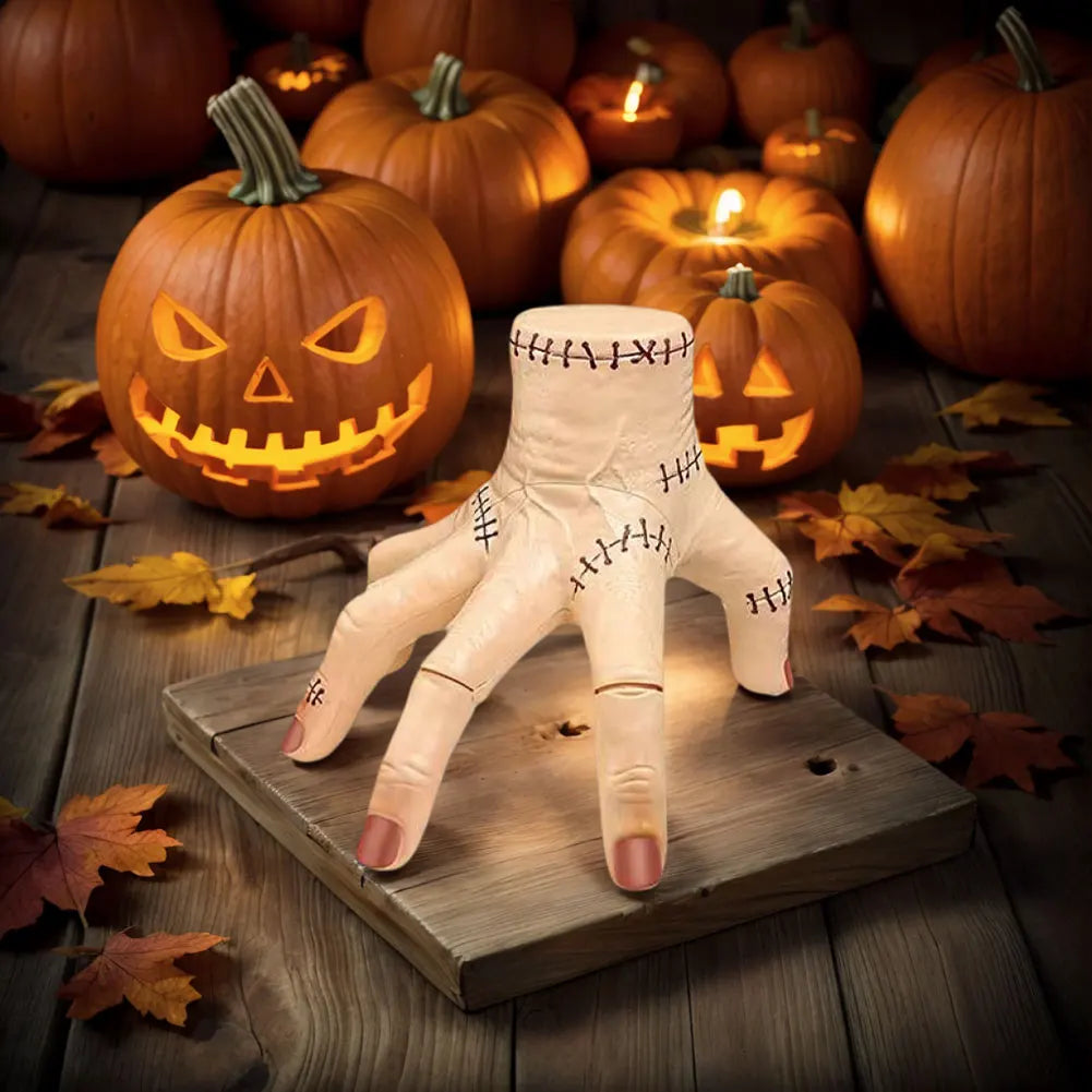 Main de la Chose pour Halloween, avec lumière électrique, rampant, figurine de cosplay d'horreur, accessoires de décoration pour maison et bureau