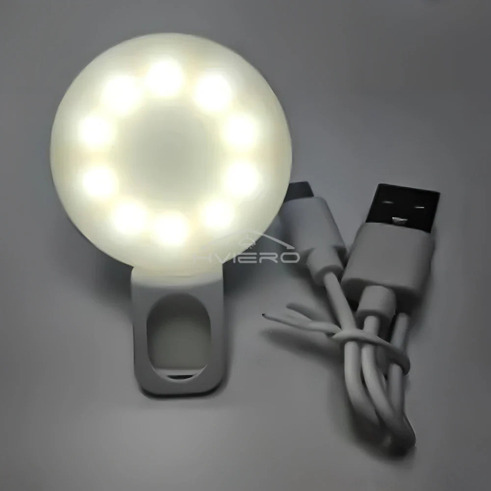 Anneau lumineux Led pour Selfie, Rechargeable par USB, lumières de remplissage, luminosité chaude et froide réglable, pour appareil Photo, vidéo, accessoires de Streaming en direct