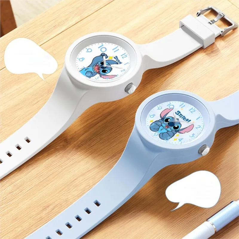 Cute Anime Stitch Watch Kawaii Lilo & Stitch Children Watches Sports Silicone Watch Cartoon Stitch Watch Kids Birthday Toy Gifts