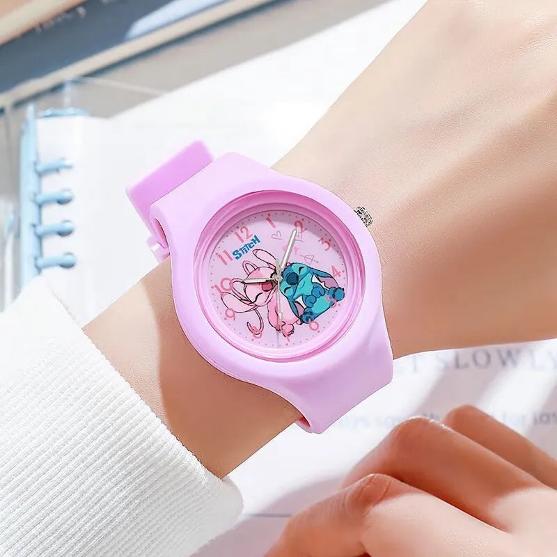 Cute Anime Stitch Watch Kawaii Lilo & Stitch Children Watches Sports Silicone Watch Cartoon Stitch Watch Kids Birthday Toy Gifts