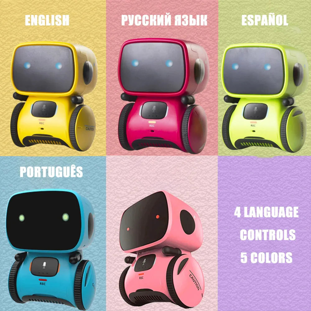Robot Emo Robots intelligents Version russe, anglaise et espagnole jouets à commande vocale et tactile interactif éducatif pour enfants G