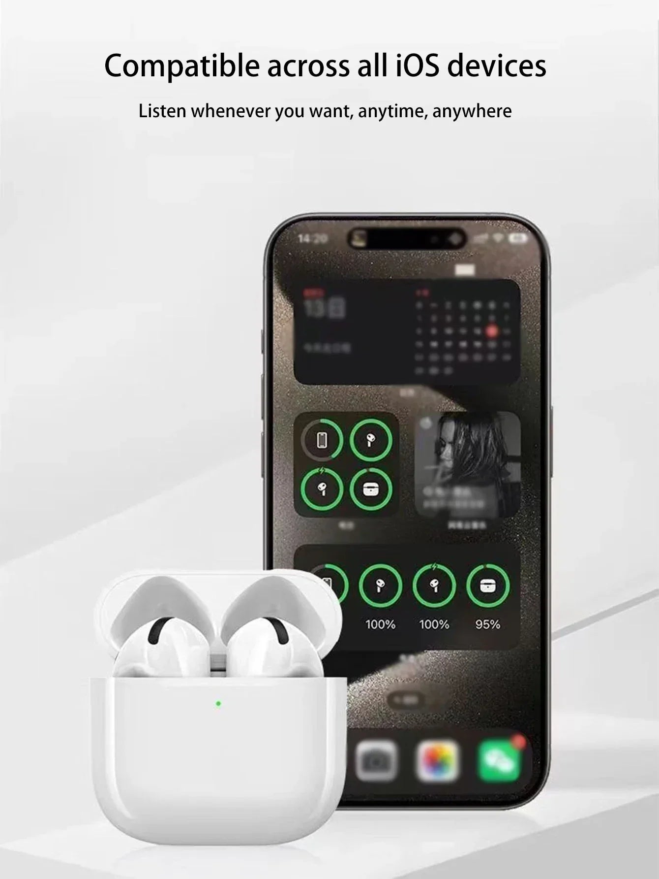 Écouteurs Bluetooth sans fil Air Pro True avec réduction de bruit ANC, casque sans fil de type Pods, pour iPhone et Android