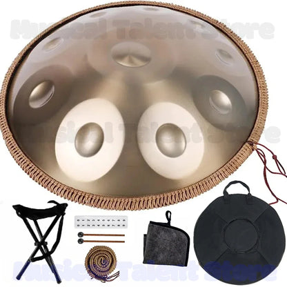 Tambour à main doré 432Hz/440Hz, langue en acier de 22 pouces pour Yoga, méditation, Instrument pour débutant, cadeau 9/10/12/1417 Notes