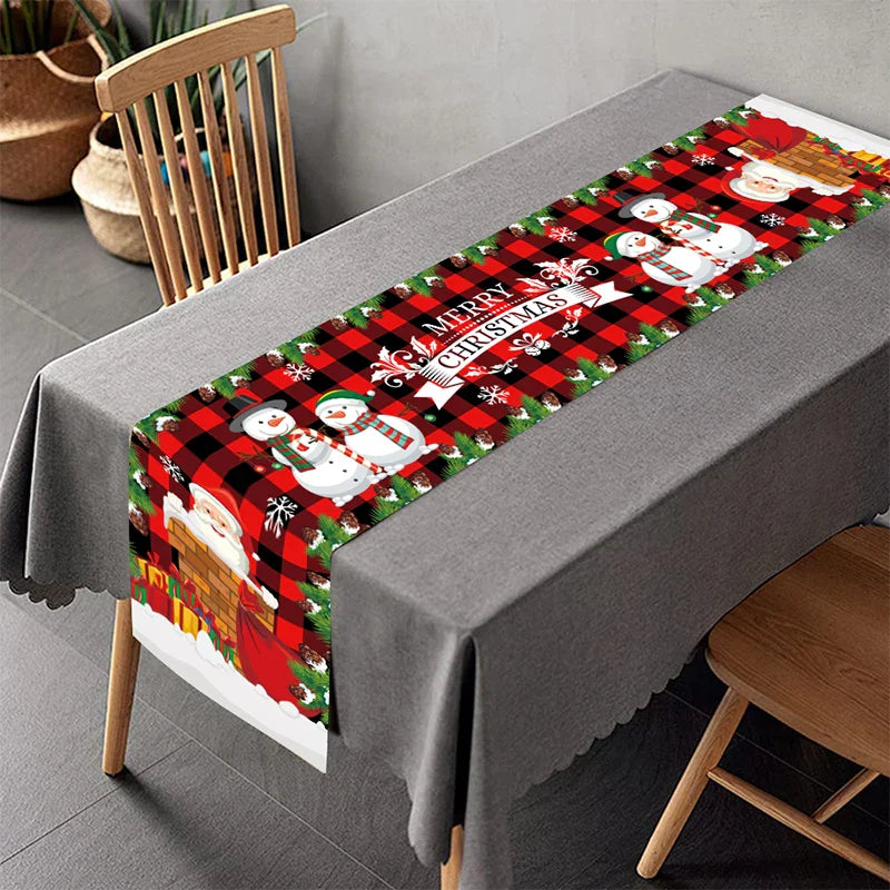Chemin de Table de Noël, Décoration pour la Maison, Couverture de Nappe, Ornement, Cadeaux, ixdu Nouvel An, 2023