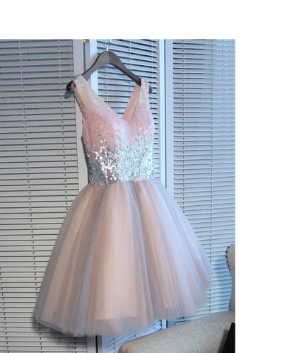 F2122 Customized Short Cocktail Party Dress Girl Graduation Robe 2025 Sweet Memory Colorful Sequined Mesh Tulle Prom Dresses