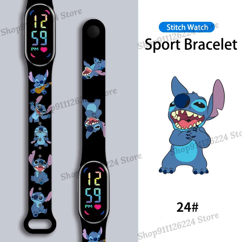 Montres Stitch pour enfants, filles, étanche, sport, écran tactile, pour femmes, horloge numérique étanche, bracelet, cadeaux exquis