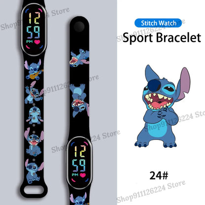 Montres Stitch pour enfants, filles, étanche, sport, écran tactile, pour femmes, horloge numérique étanche, bracelet, cadeaux exquis