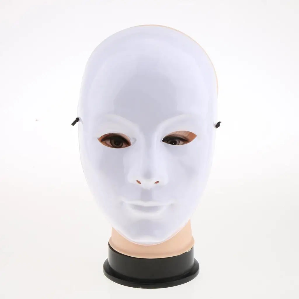 Costume de masade de visage non peint bricolage, accessoires de décoration de fête, Tim