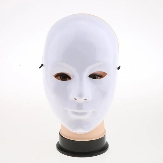 Costume de masade de visage non peint bricolage, accessoires de décoration de fête, Tim