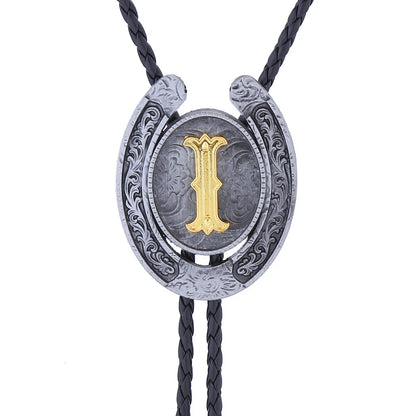 RechicGu-26 lettres Bolo pour homme, style western, cow-boy, cow-girl, cravate en cuir, collier rodéo, bijoux cadeaux, Dropshipping