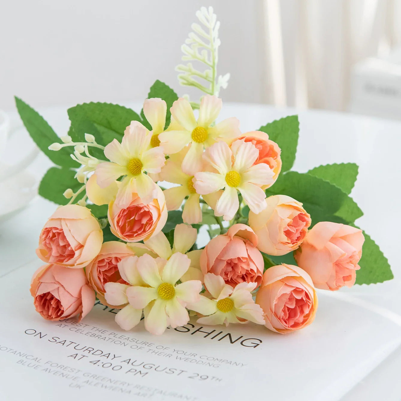Fleurs de pivoine simulées, saint-valentin, mariage, fête des mères, Thanksgiving, décoration de jardin intérieure et extérieure de printemps