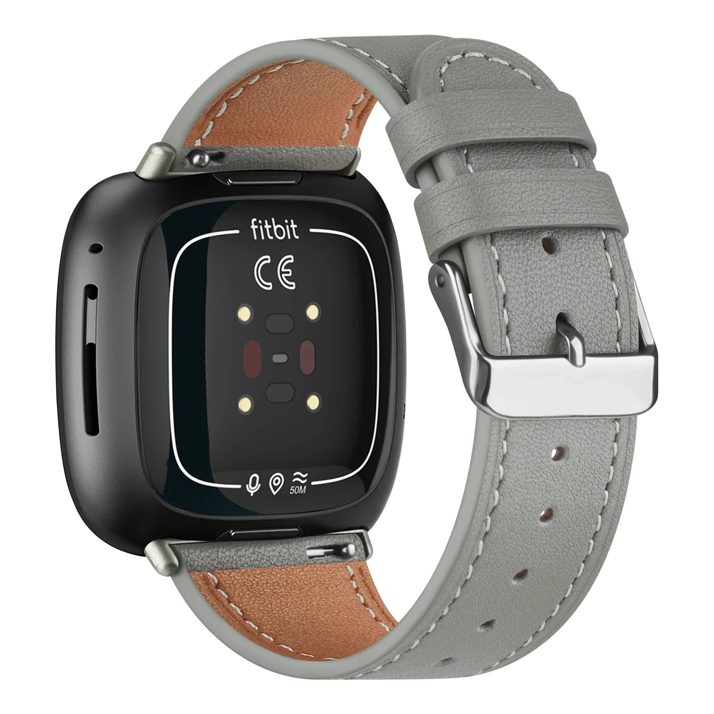 Genuine Leather Band For Fitbit Versa 3/Versa 4 Strap Bracelet For Fitbit Sense/Sense 2 Watch Band Adjustable Wristband