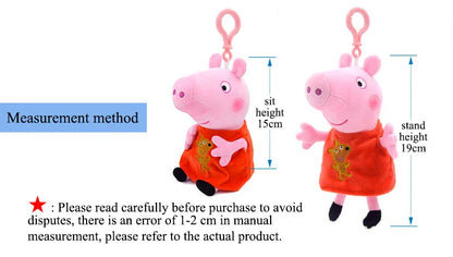19CM Peppa Pig George Papa Maman Qualité Meilleure Vente Dessin Animé Enfant Peluche Poupée Cadeau Jouet Cochons Maison Décoration Chambre Enfant