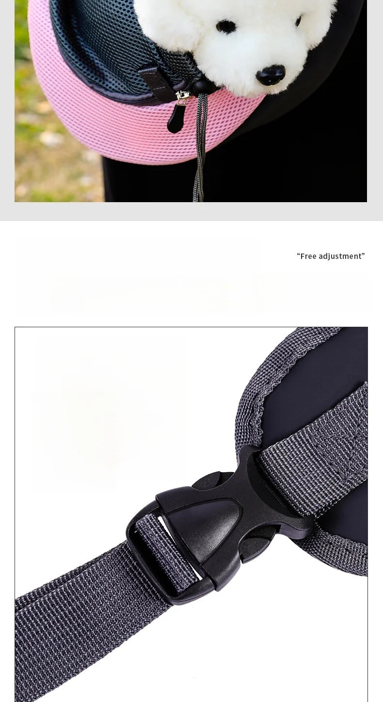 Sac à dos pour animaux de compagnie, sac de transport de voyage portable, sac à bandoulière extérieur mains libres adapté aux fournitures pour animaux de compagnie de chat et de chien