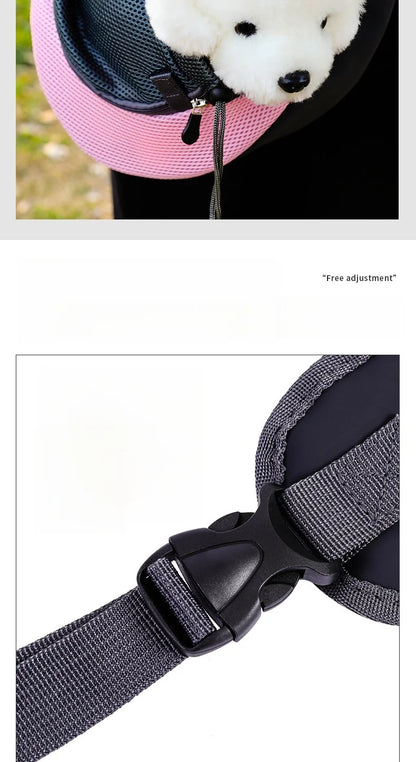 Sac à dos pour animaux de compagnie, sac de transport de voyage portable, sac à bandoulière extérieur mains libres adapté aux fournitures pour animaux de compagnie de chat et de chien