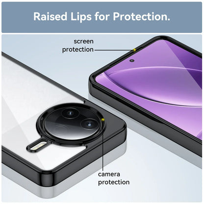 Soft border + hard Acrylic back Coque Fundas coverage Case For Xiaomi ( Redmi K80 / Poco F7 Pro ) Clear covers ????? Phone Cases
