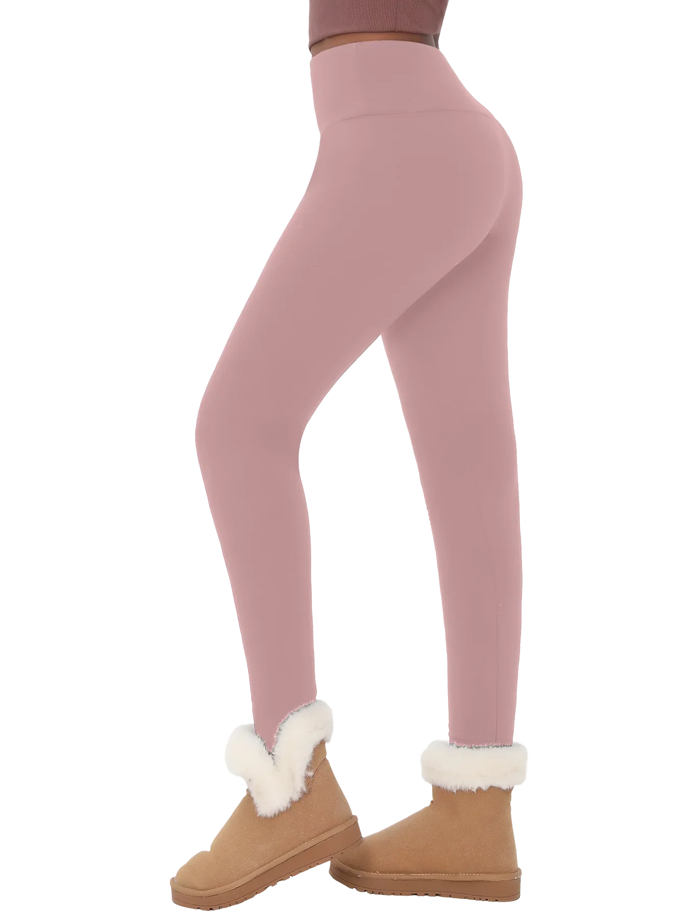 Leggings taille haute doublés en polaire thermique pour femme. Collants chauds et épais pour l'entraînement, pantalons de yoga doux, hiver