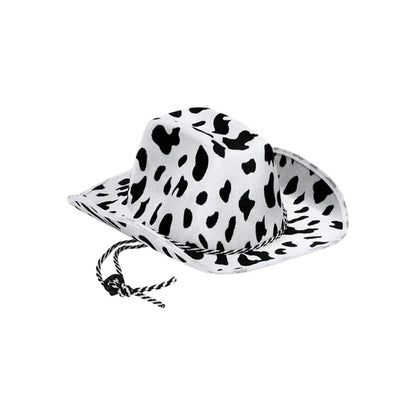 Lightweight and Sturdy Cow Print Cowboy Hat, Costume Accessories for Cowboy, Halloween Themed Parties, Stage