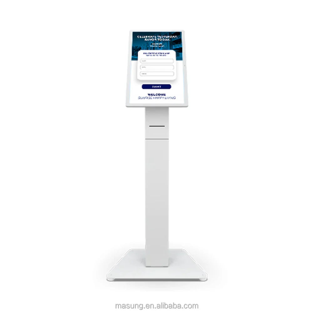 MASUNG MS-S11 système de commande de kiosque en libre-Service tout en un support de sol POS kiosques de commande de nourriture kiosque de paiement en libre-service